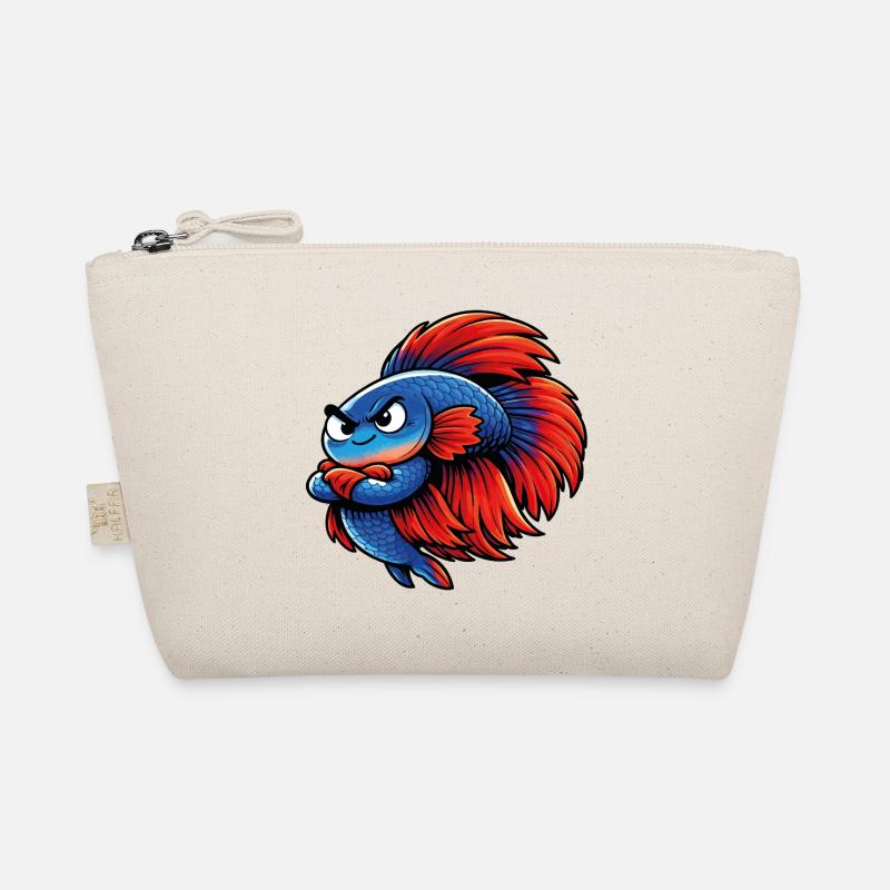 Blue Red Kampffisch - Bio-Täschchen - Natur