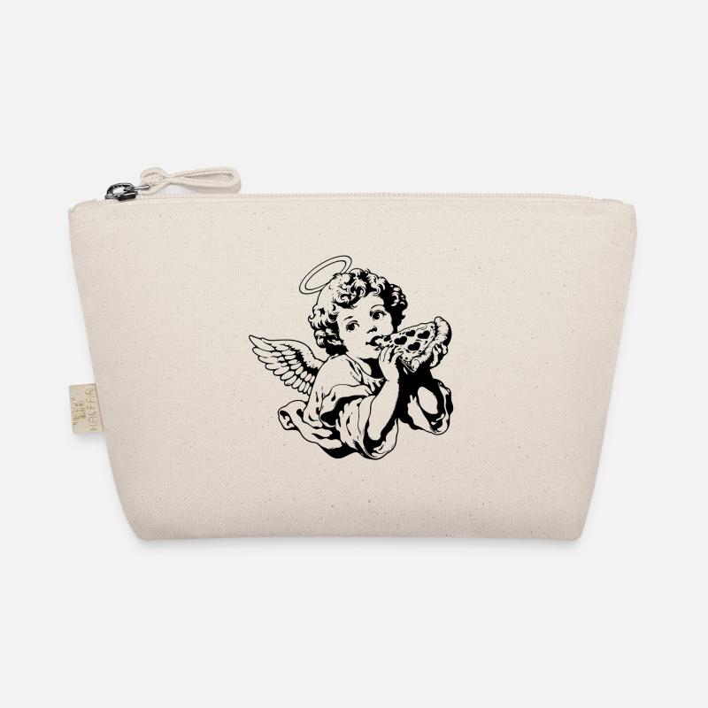 Pizza Engel – Cherub mit Pizzastück Bio-Täschchen