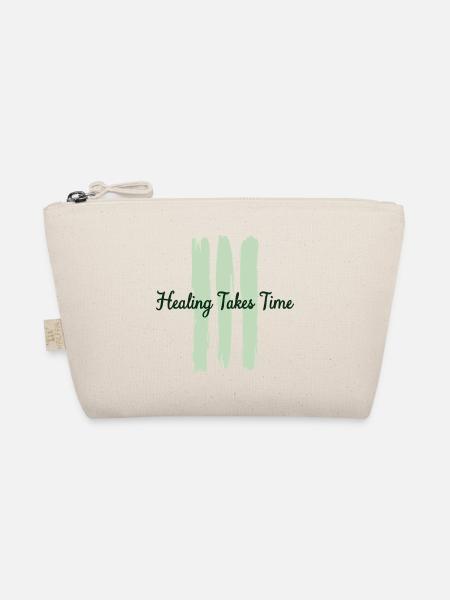 Healing takes time Achtsamkeit Geduld - Bio-Täschchen - Natur