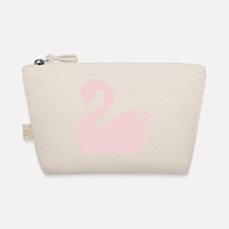 Silhouette rose Pixel Swan Trousse biologique