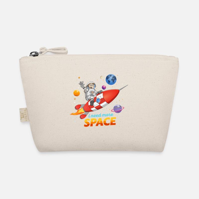 I Need More Space. Astronaut on rocket illustration Organic Pouch