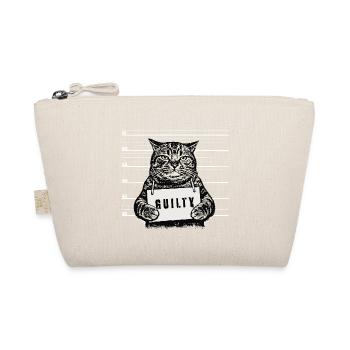 Grimmiger Kater – Mugshot Guilty Design - Bio-Täschchen - Natur - Vorne