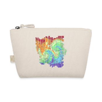 Color Swirl Grid Art - Organic Pouch - nature - Front