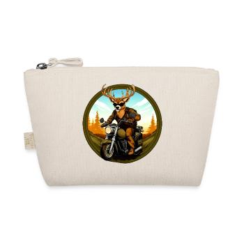 Motorcycle Deer - Organic Pouch - nature - Front