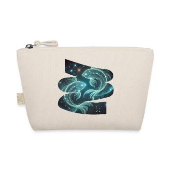 Fisch-T-Shirt, Sternenzeichen Konstellation - Bio-Täschchen - Natur - Vorne
