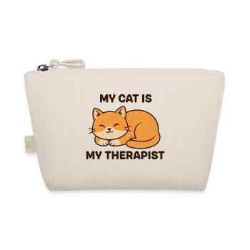 My Cat Is My Therapist - Organic Pouch - nature - Front