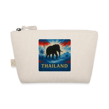 Thailand Elephant Travel Design - Organic Pouch - nature - Front