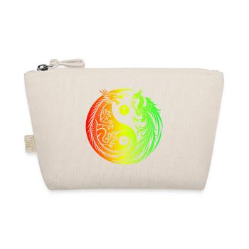 Yin Yang Dragon and Phoenix - Organic Pouch - nature - Front