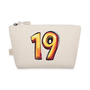 19 Number Colorful - Organic Pouch - nature - Front