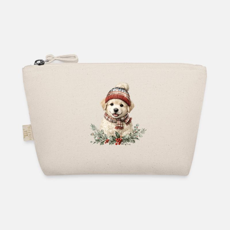 Winter Paw Dog with Hat Organic Pouch