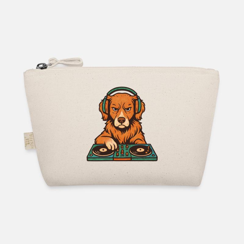 DJ Great Retriever dans le style rétro vinyle Trousse biologique