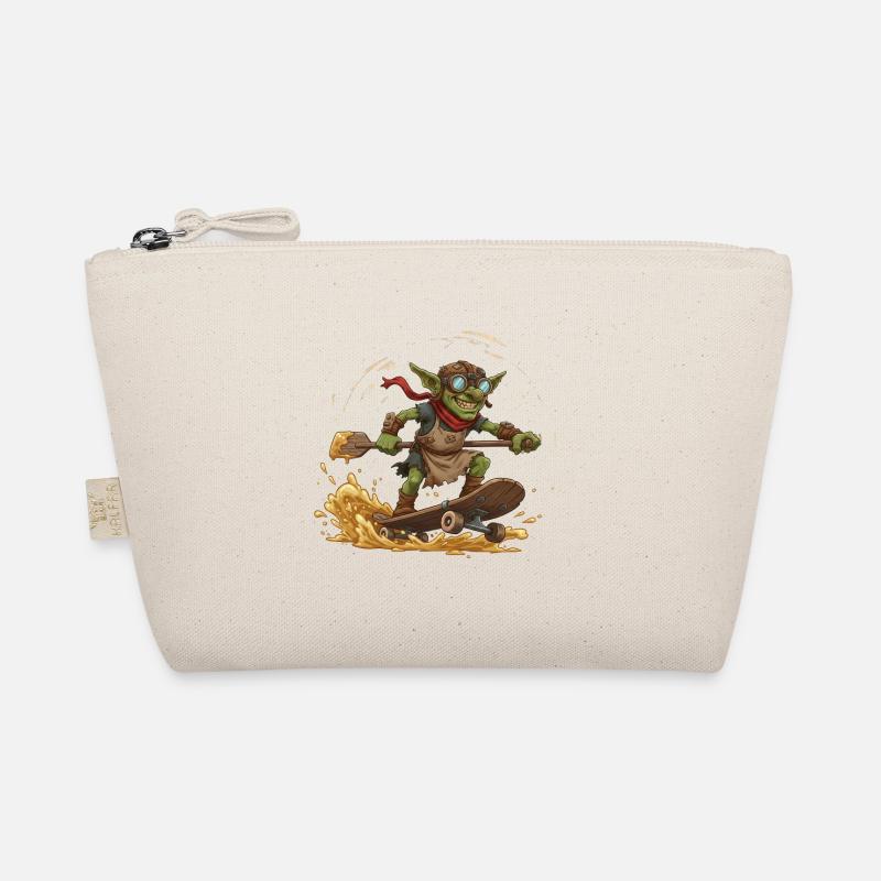 Goblin auf Skateboard Bio-Täschchen