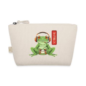 Japanese Gamer Frog Art Men Women Boys Funny  - Bio-Täschchen - Natur - Vorne