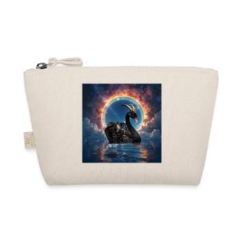 Stellar black swan with gold ornaments - Organic Pouch - nature - Front