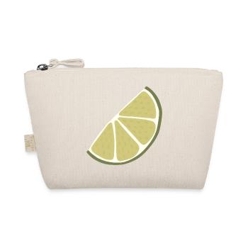 Lime Slice Minimalist Lime - Organic Pouch - nature - Front
