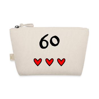 60. 60 JAHRE. 60-JÄHRIGES JUBILÄUM. 60. GEBURTSTAG. - Bio-Täschchen - Natur - Vorne