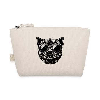 Bulldogge mit Sonnenbrille - Bio-Täschchen - Natur - Vorne