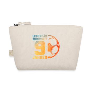 9th Birthday 9 Years Young Kids Football - Organic Pouch - nature - Front