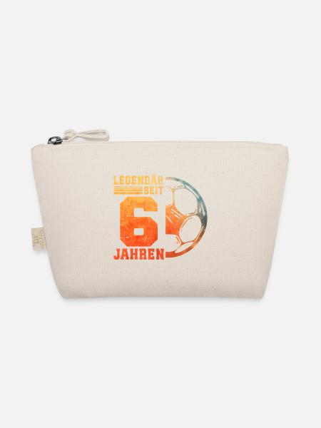 6. Geburtstag 6 Jahre Junge Kinder Fußball - Bio-Täschchen - Natur
