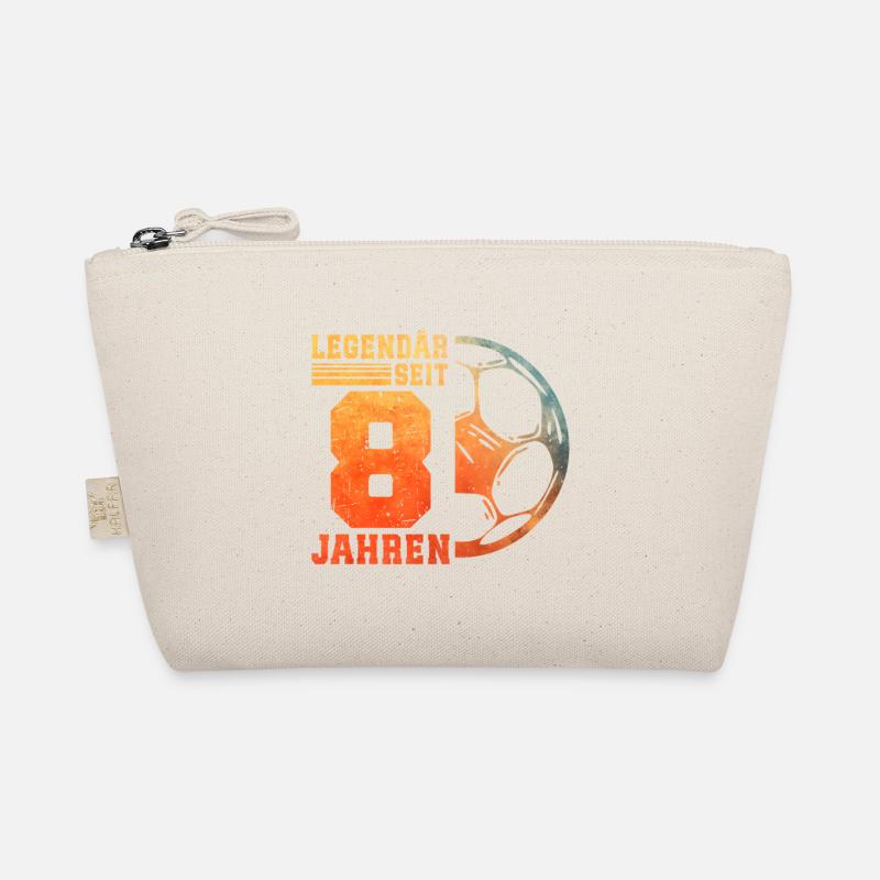 8. Geburtstag 8 Jahre Junge Kinder Fußball - Bio-Täschchen - Natur