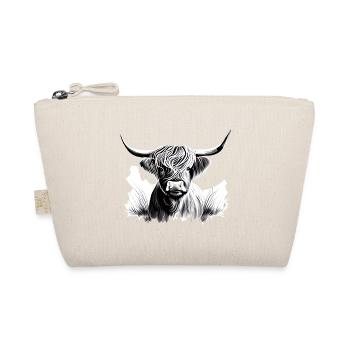 Highland Cattle Rind Illustration - Bio-Täschchen - Natur - Vorne