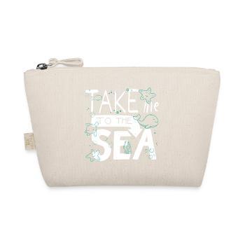 Take Me to the Sea – Doodle Meer Spruch - Bio-Täschchen - Natur - Vorne