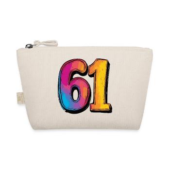61 Number Colorful - Organic Pouch - nature - Front
