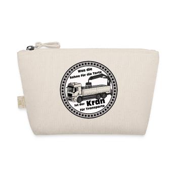 Crane Transport Saying: Cream for Cake - Organic Pouch - nature - Front