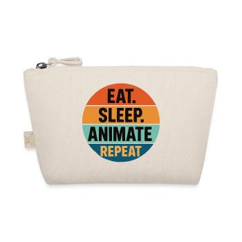 Eat Sleep Animate Repeat Retro Vintage - Organic Pouch - nature - Front