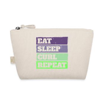 Eat Sleep Curl Repeat Retro Vintage Sport Look - Organic Pouch - nature - Front