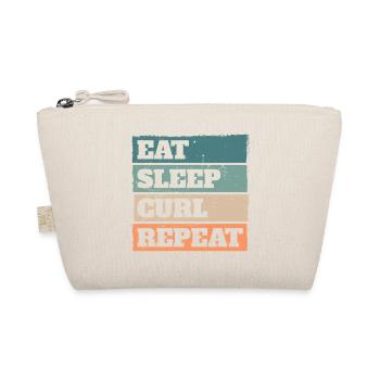 Eat Sleep Curl Repeat Retro Vintage Sport Look - Organic Pouch - nature - Front
