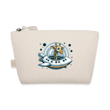 Giraffe Spaceship Adventure - Organic Pouch - nature - Front