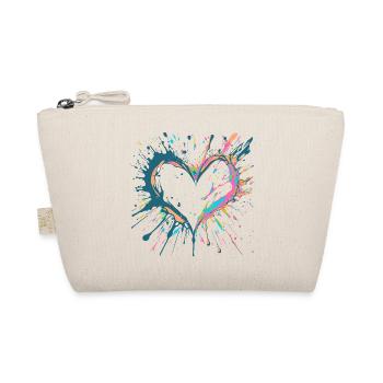 Key West inspired Heart light - Organic Pouch - nature - Front