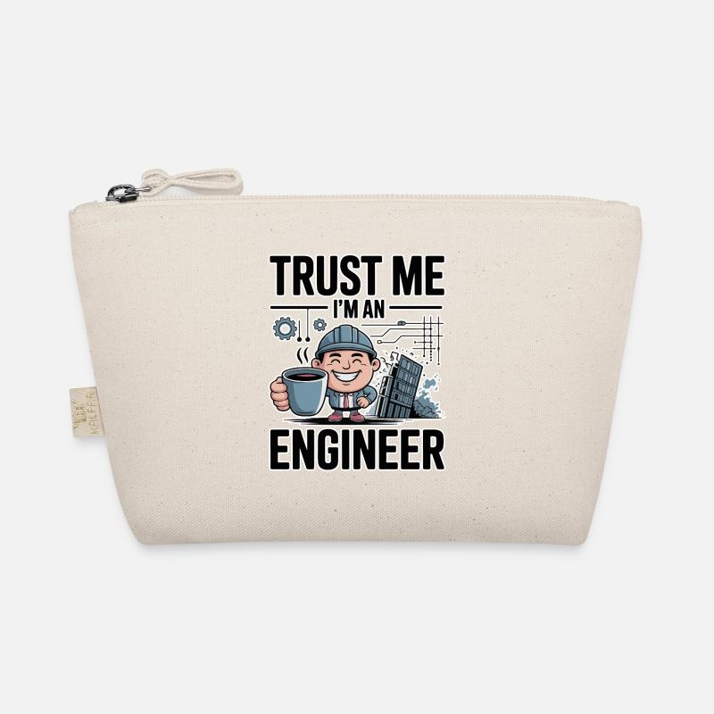 Vertrau mir, ich bin Ingenieur – für einen dunklen Hintergrund - Bio-Täschchen - Natur