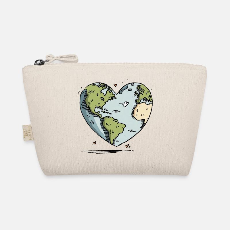 Herz der Erde Globus Bio-Täschchen