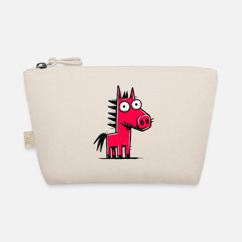 Kunterbuntes Pony-Doodle Bio-Täschchen