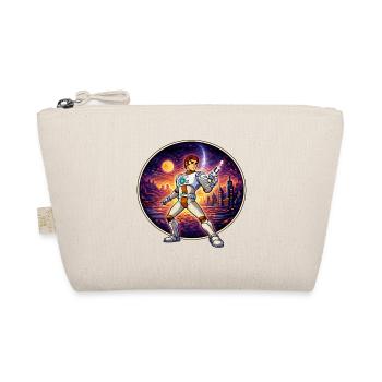 Pixel Captain – Retro Sci-Fi Hero - Organic Pouch - nature - Front