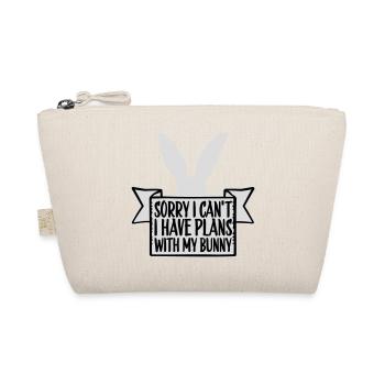 Sorry I Can't I Have Plans With My Bunny Hase Logo - Bio-Täschchen - Natur - Vorne