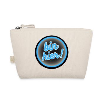 Bin Hier! Neon Kreis Badge - Bio-Täschchen - Natur - Vorne