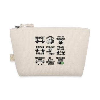 Power Gym Black Patterns Workout - Organic Pouch - nature - Front