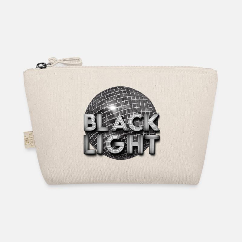Black Light Disco Ball Metal Font - Organic Pouch - nature