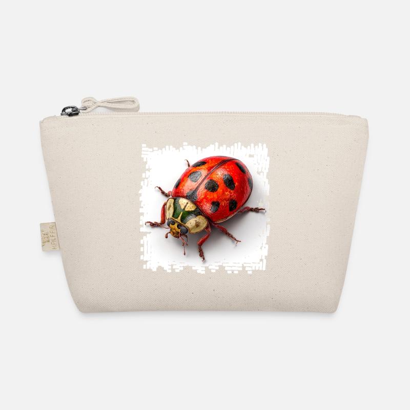 Red Ladybug Pattern Shirt Organic Pouch