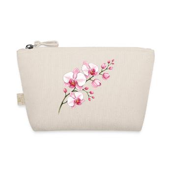 Orchidee Blütenzweig Illustration Florales Motiv - Bio-Täschchen - Natur - Vorne