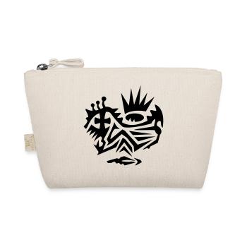 Face tattoo tribal with cross - Organic Pouch - nature - Front
