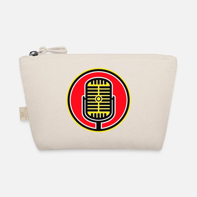 Retro Microphone Badge Organic Pouch