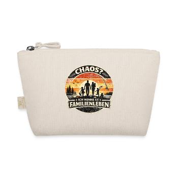 Family chaos on the beach: joie de vivre - Organic Pouch - nature - Front