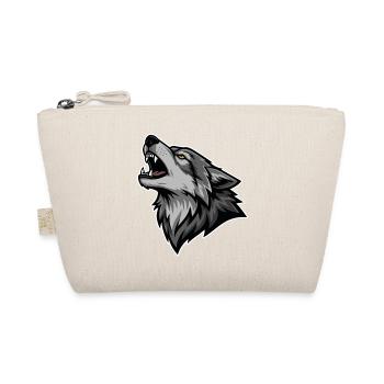 Loup Gris Hurlant Lune Sauvage Logo Wolf - Trousse biologique - nature - Devant
