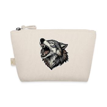 Wild Wolf Howling Alpha Wolf Mascot - Organic Pouch - nature - Front