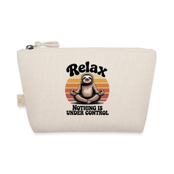 Relax Nothing Is Under Control Vintage Sloth - Organic Pouch - nature - Front