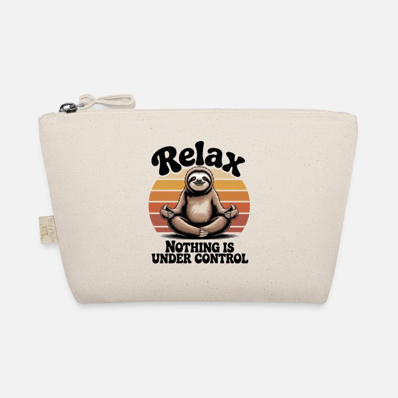 Relax Nothing Is Under Control Vintage Sloth Organic Pouch